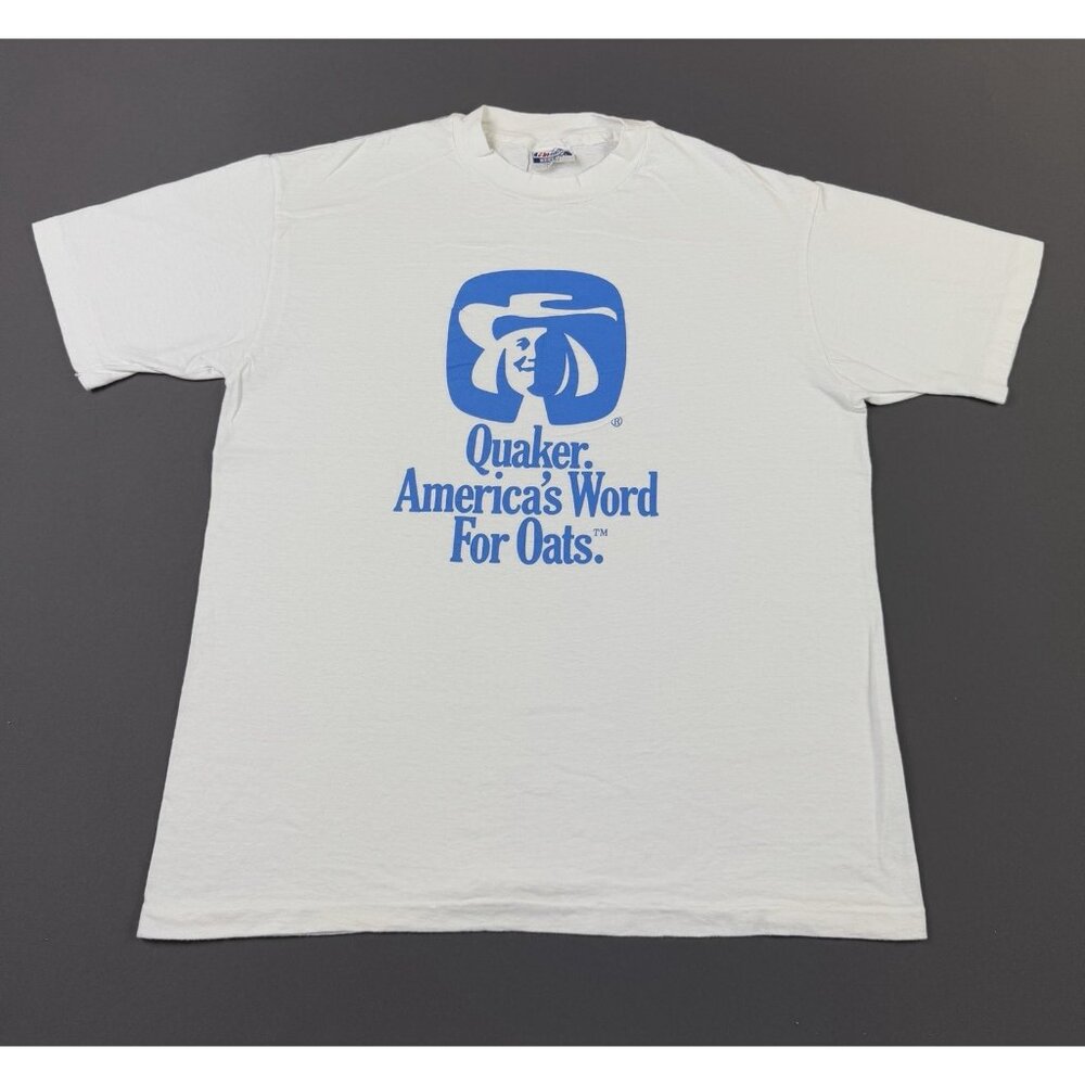 Rare Vintage 80s 90s Quaker Oats Americas Word For Oats Snack Cereal Food Promo